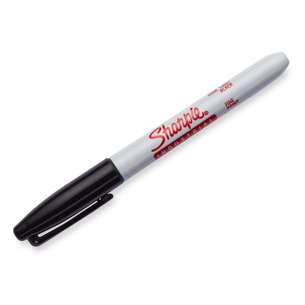 Industrial Black Permanent Marker - Fine Point